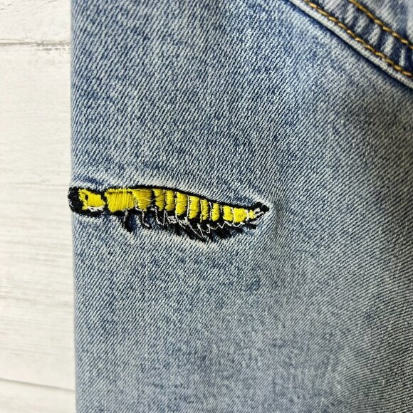Levis Jeans Mens Size 29X30 Slim Taper Butterfly Dragonfly Embroidered - Picture 14 of 16